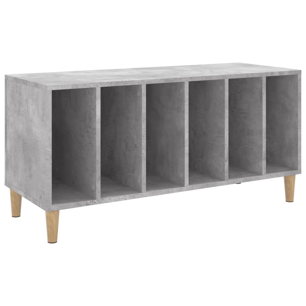 Szafa z płyt betonowych, szara, 100 x 38 x 48 cm, z materiału drewnopochodnego, szafka na płyty winylowe z miejscem do przechowywania kolekcji LP i stabilna górna płyta do gramofonu