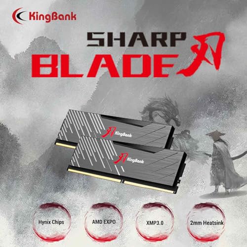 Image of Computer Memory Ram KingBank Hynix M-die XMP Expo DDR5 32GB(2x16GB) 6000MHz 1.35V CL36 for Desktop Computer Game Office