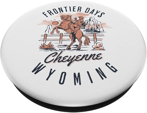 Miniatura 2 de Cheyenne Wyoming Cowboys and Horse Frontier Days PopSockets PopGrip intercambiable