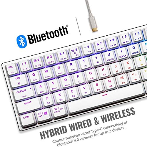 Image of Cooler Master SK622 Wireless 60% Sliver White Mechanical Keyboard with Low Profile Blue Switches, New and Improved Keycaps, and Brushed Aluminum Design