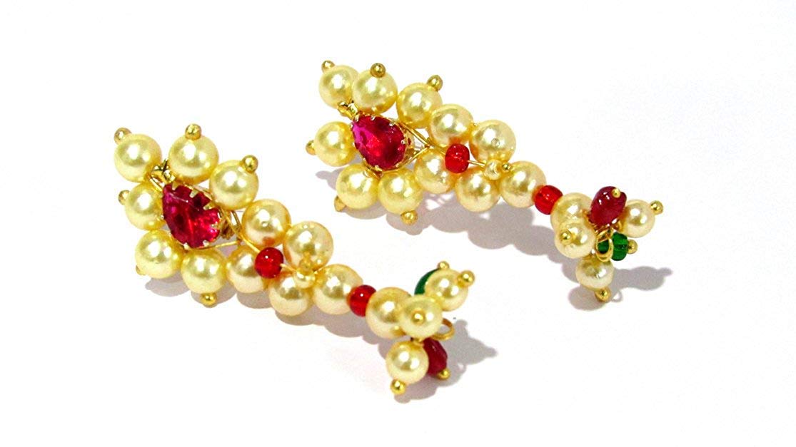 GirlZ! Metal Alloy and Pearl Earring for Womens & Girls, Golden (B07HH4BPRF) Amazon Price History, Amazon Price Tracker