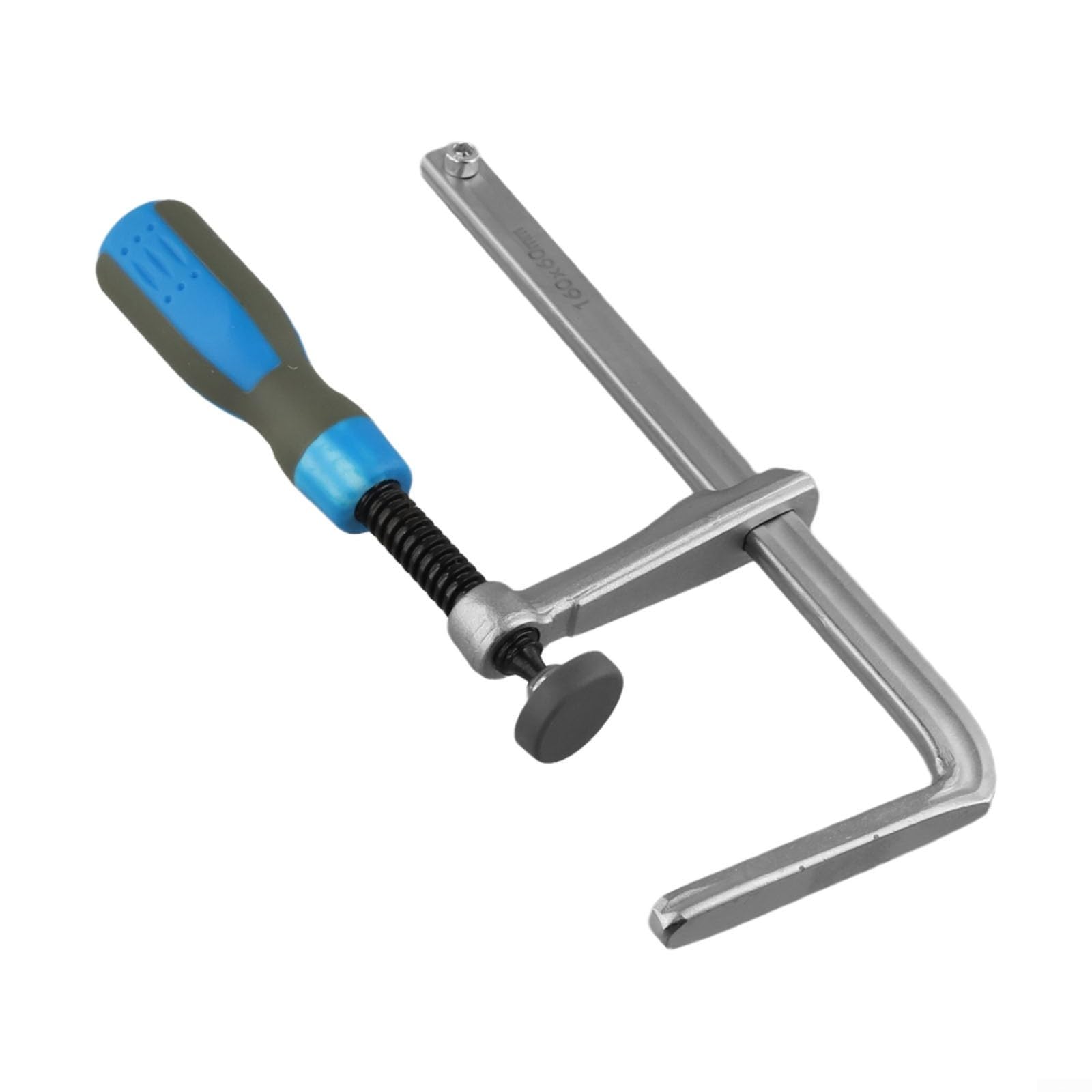 Lot de 2 colliers de serrage à queue d'aronde de 160 x 60 mm avec poignée en plastique à prise en main souple en acier chromé à dégagement rapide pour rail de guidage de scie à rail et table