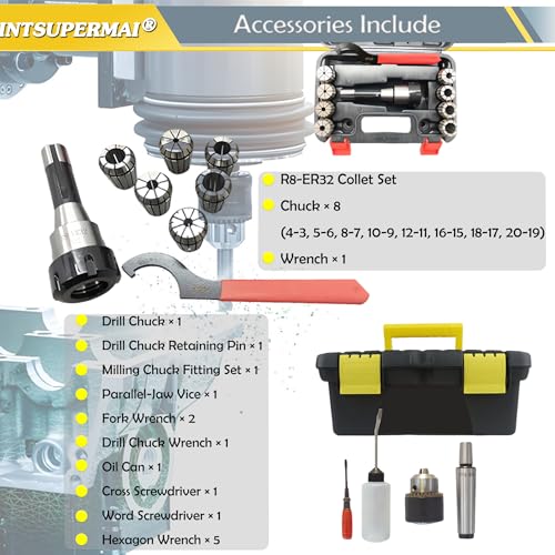 INTSUPERMAI 1300W Mini Milling Drilling Machine