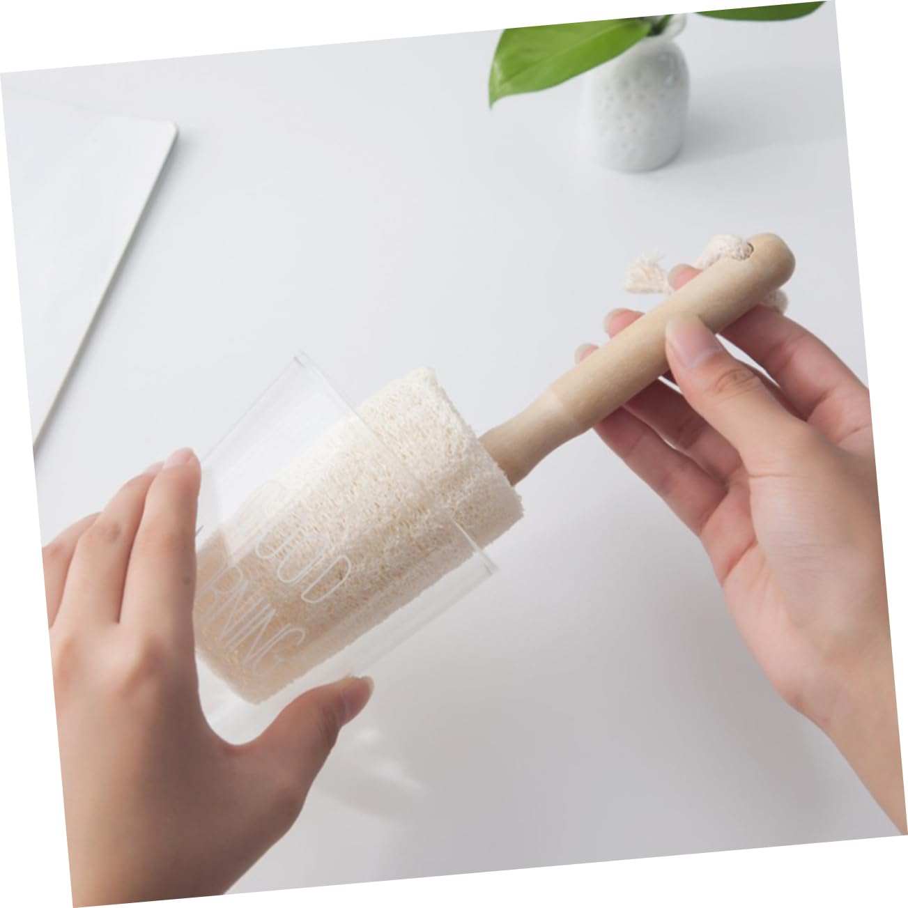 3 Set Pennello A Manico Lungo Bottiglie D'acqua Morbido Scovolino Per Bottiglie Spazzola Per La Pulizia Delle Bottiglie Spazzola Per Bottiglie Di Legno Beige 3 Pezzi*3