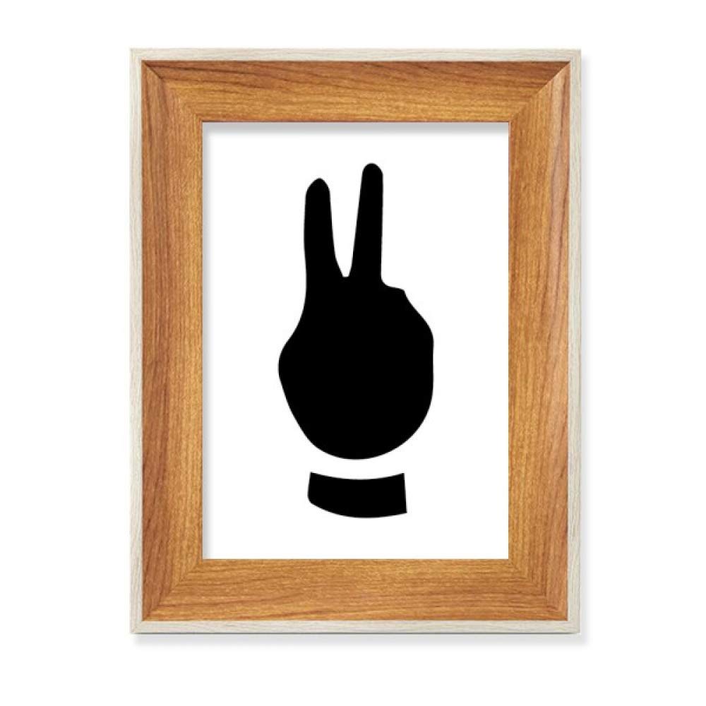 Cadre de photo en bois de bureau avec affiche silhouettes modernes pour decoration