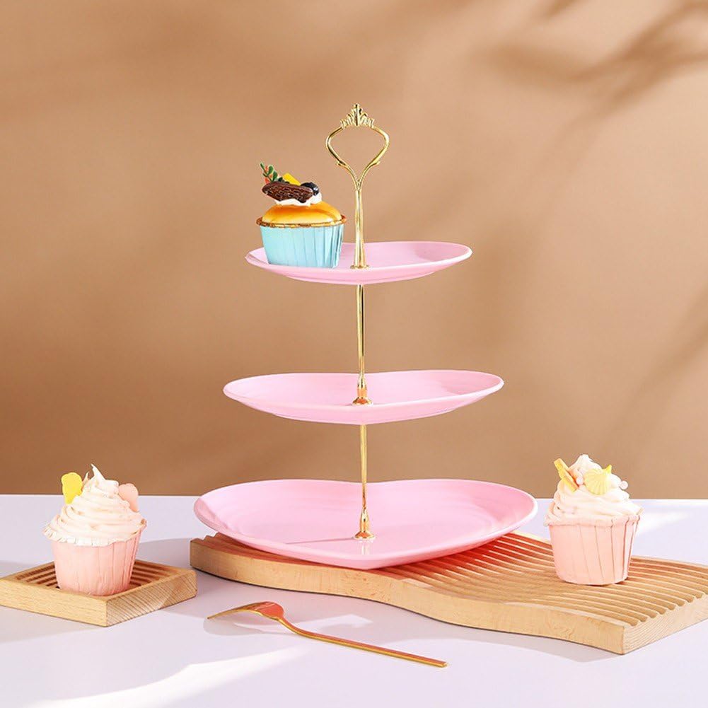 Jusalpha Soporte Redondo De 3 Niveles De Acrílico Para Cupcakes, Postre