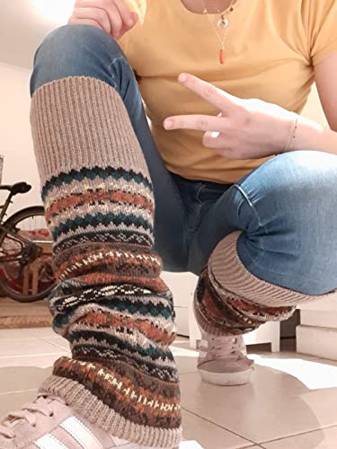 Image of Leg Warmers for Women Long Wool Boot Warmer Thick Warm Leg Warmers for Winter