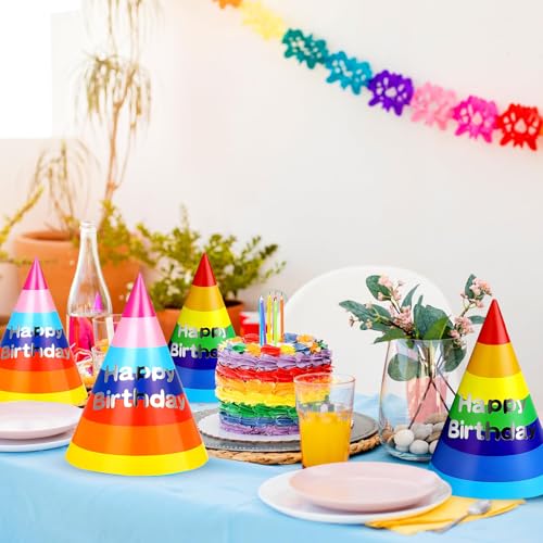 Image of Party Propz Birthday Caps for Kids - 5 Pcs Multicolour Birthday Hats for Kids,Caps For Children pack of 5, Bday Hats for Children (Cardstock)