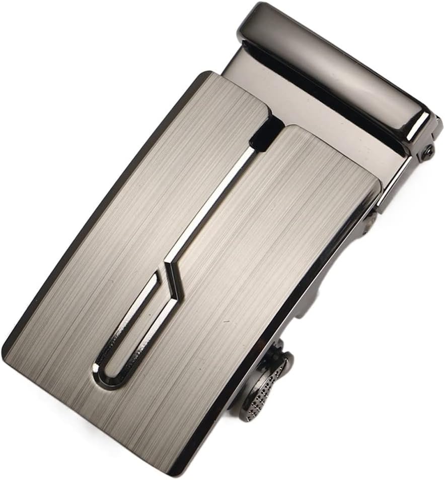 HBJWOV Casual No Belt Buckle Business Accessories Automatic Belt Buckle Width Men's Belt(D)
