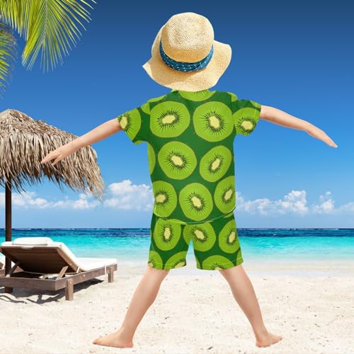 Image of visesunny Little Boys Short Sleeve T-Shirt Beach Shirts for Kids Casual Shorts Set Summer Clothes Outfits