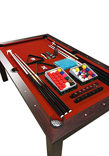 Billardtisch Billard Billard-Spiel Messung 188 x 96 cm Neue 7FT mod. Vulcan Rot – Bild 5