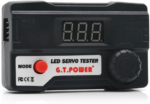 G.T.Power Digital Tube Servo Tester/ESC Consistency Checker with LED Display PWM Meter for FPV RC Airplane Helicopter