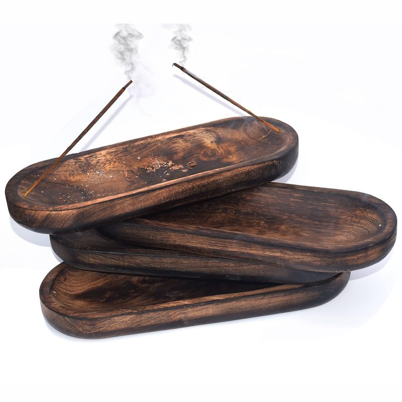 Pure Source India Natural Wood Incense Holder and Ash Catcher (11 X 4 Inch, Set of- 4, Oval) (B0CN3FWMDL) Amazon Price History, Amazon Price Tracker
