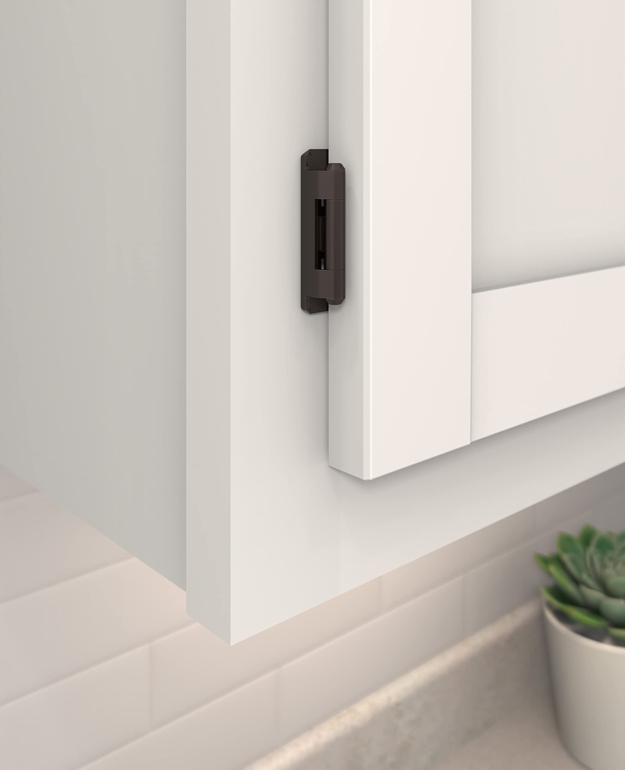 Amerock BPR7565ORB Hinge, Oil-Rubbed Bronze, 3/8 inch (10mm) Inset - Image 2