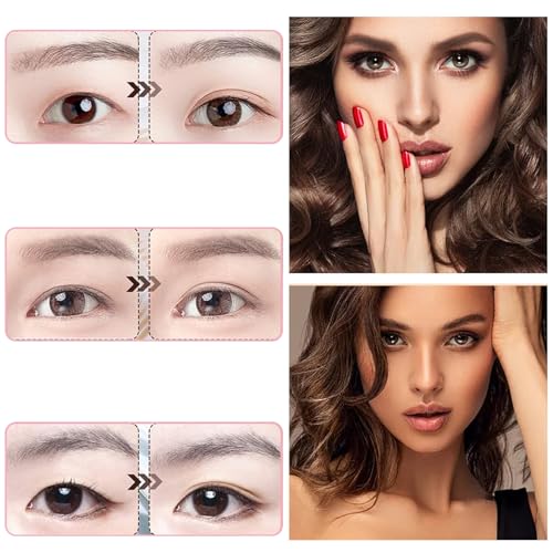 576 Stück Schlupflider Stripes, Augenlid stripes Unsichtbar, Schlupflider Tapes, Double-Sided Eyelid Tapes, Augenlidklebeband mit Pinzette Gabelstange Flaschen, 25 x 3.5 MM Größen L