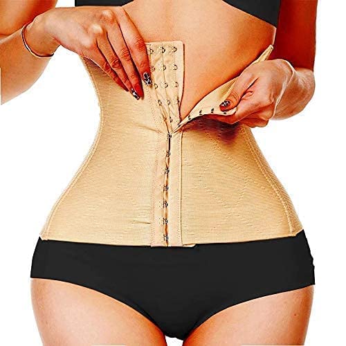 Women Air Breath Tummy Grip Belt Waist Trainer Trimmer and Slimming Corset 3 Hooks Girdle with Wire Support(M to XXL)-image-36
