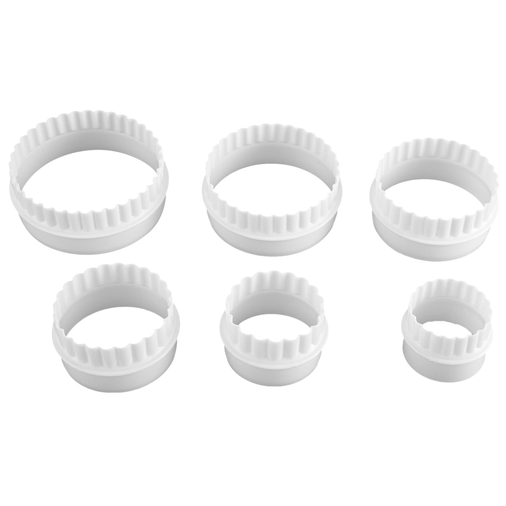 Xnuiasqe 6 Pcs Mould Punch Pastry Biscuit Cake Fondant Sugar Paste Round Cutter