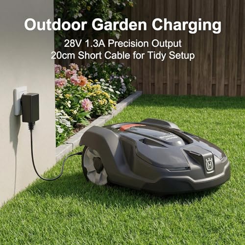 28 V 1,3 A voeding oplader voor robotmaaier, compatibel met 105/305/315X/40X (2016-2022), vervangende adapter grasmaaier - Afbeelding 6