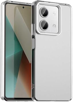 Smartphone Case Compatible with Xiaomi Poco X6 Neo, Compatible with Redmi Note 13R Pro, Shockproof, Drop Prevention, Camera Protection, Soft TPU Smartphone Cover, White