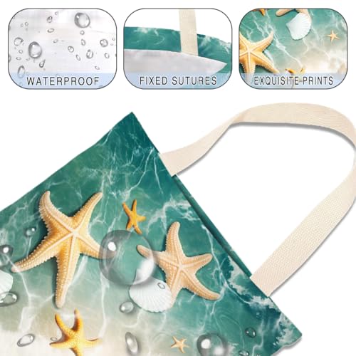 Image of IRADA Car Trash Bag Hanging No Snap Small Garbage Bag for Car Back Seat Cute Printed One-Handed Strap Trash Bags Car Accessories-Starfish Car Trash Bags