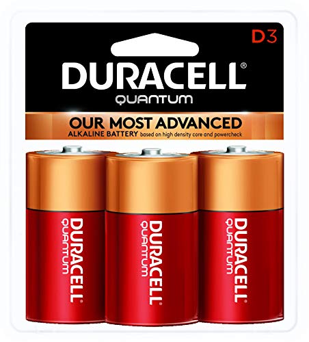 Duracell - Quantum D Alkaline Batteries - long lasting, all-purpose D battery for household and business - 3 count