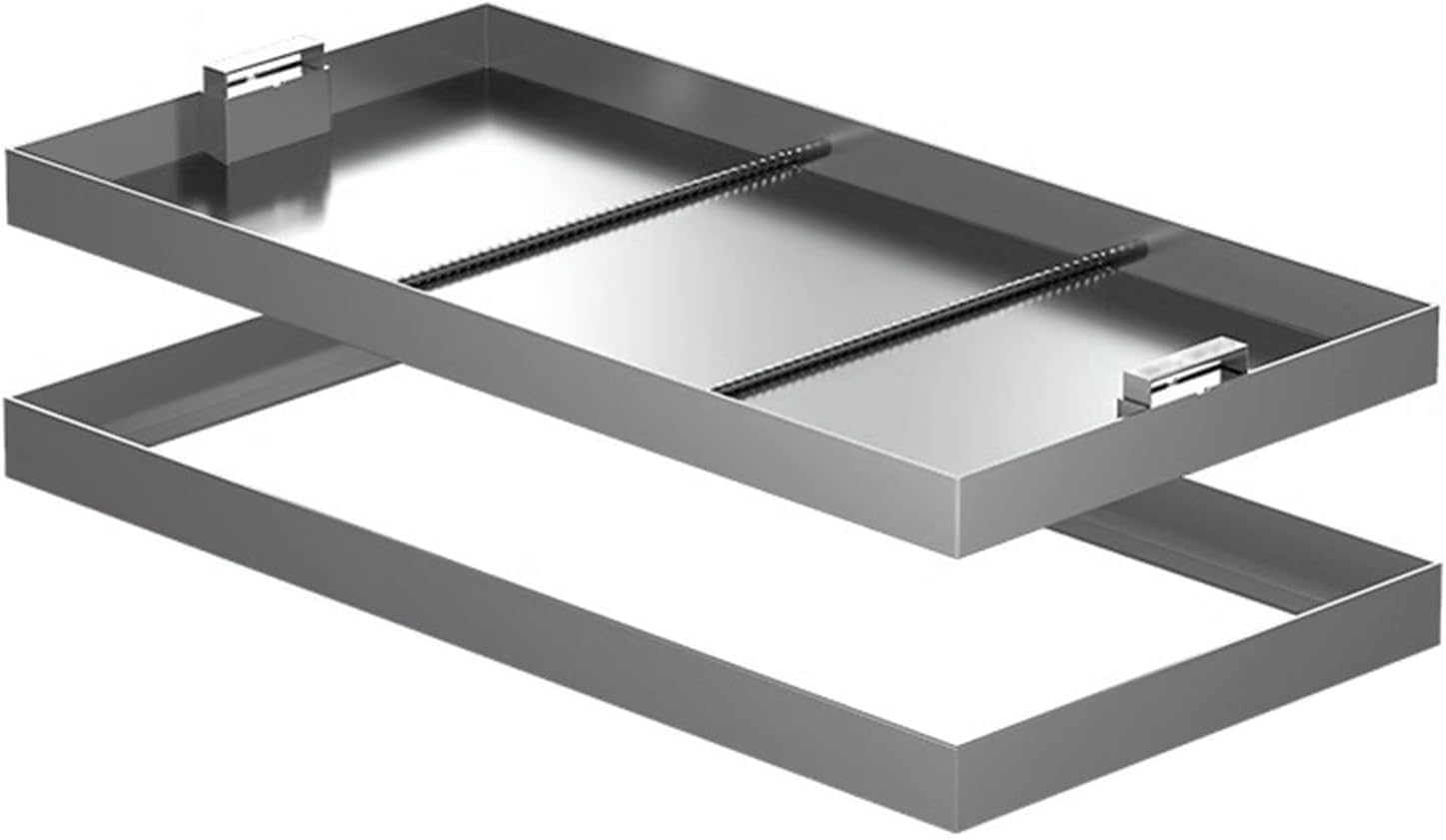 Couvercle et cadre en acier inoxydable 304 de dimensions 70 x 30 x 5 cm