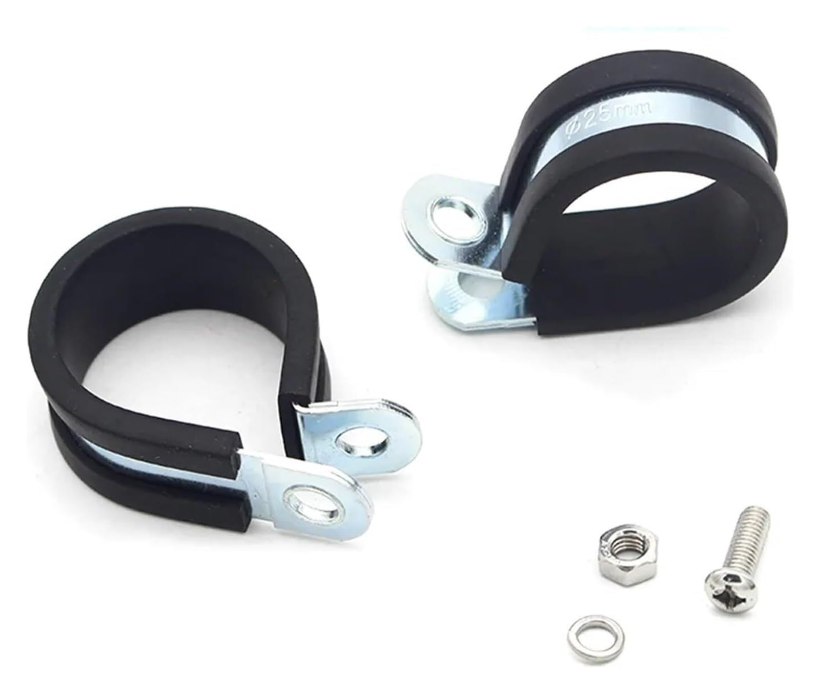 Rubber Lined P Clips, 2pcs Rubber Lined P Clips(26mm)
