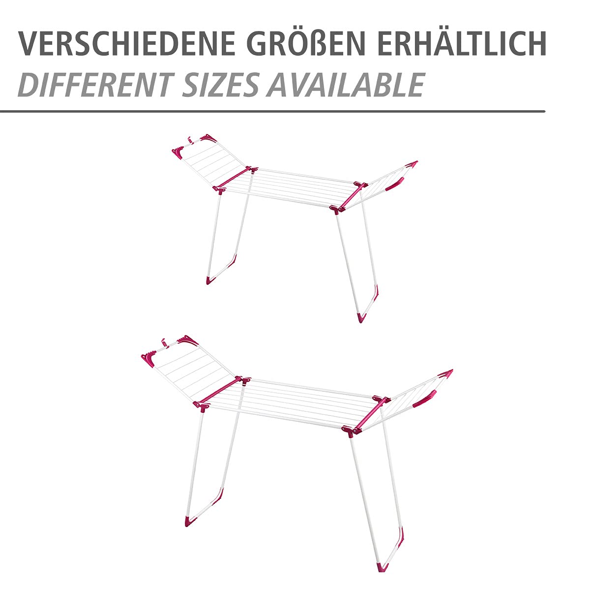 WENKO Wäschetrockner Summer Dry 13 m - 13 m Trockenlänge, Metall, 153 x 76 x 46 cm, Weiß