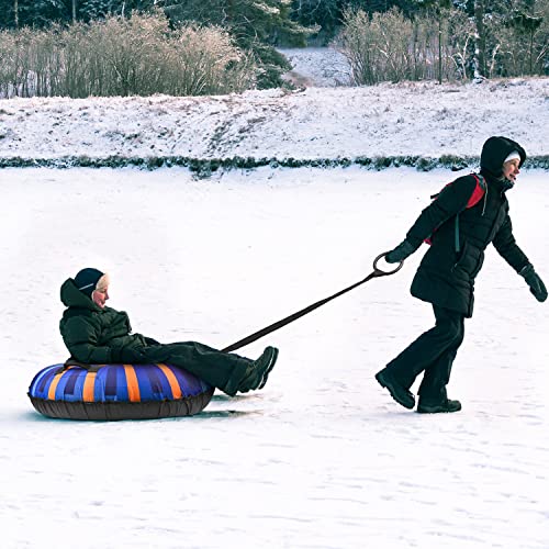 Kuptone Snow Tube | River Tube For Floating 44 Inch Inflatable Snow Sled Heavy Duty Snow Sledding Tube For Kids Adults With 2 Handles Towable Super Big Inflatable Sled #TOP6