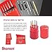 Starrett Steel Center Punch with Square Shank and Knurled Finger Grip - Hardened and Tempered, 4-1/4 Inch Length, 5/32 Inch Diameter Tapered Point, 3/8 Inch Square Thickness - 264E