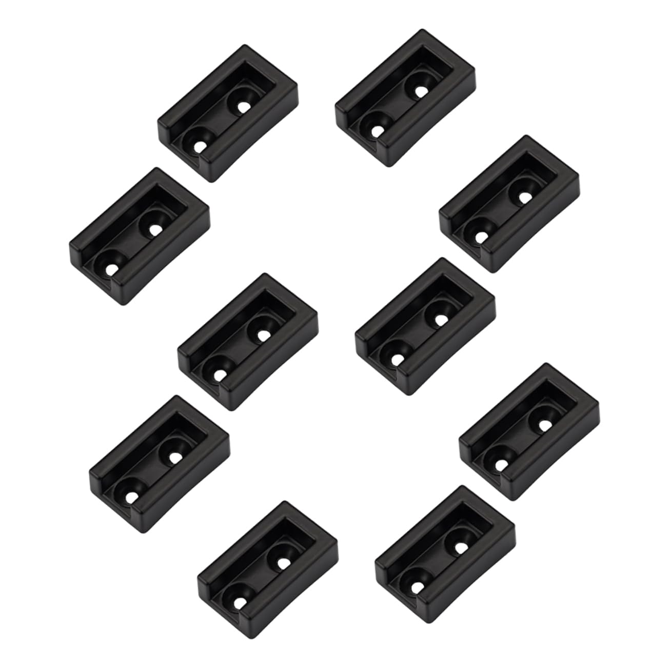 BUGUUYO 10pcs Closet Rod Base Brackets for Wardrobe Clothes Rail Holder Easy Installation Secure Support for Hanging Rods