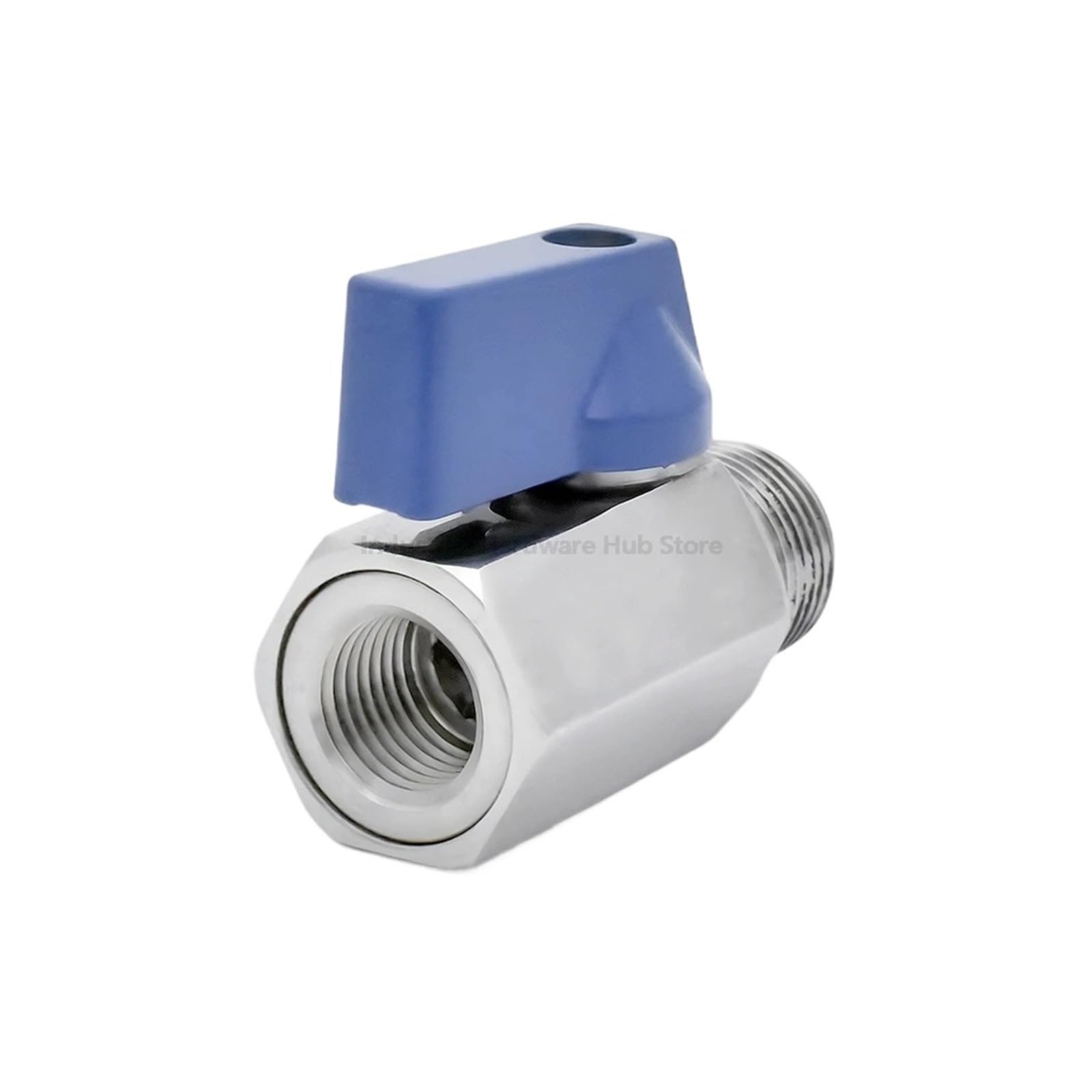 Mini zawór kulowy ze stali nierdzewnej 304/316L, 1/8"1/4"3/8"1/2"3/4" BSPT NPT gwint żeński, niebieski uchwyt zaworu do wody/oleju/kwasu Płyn przemysłowy(C,NPT_SS304)