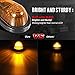 Partsam Amber Teardrop Cab Light 9LED Cab Marker Light 5pcs Front Rear Top Clearance Roof Running Light with Wiring Pack for Trucks, Vans, Pickups, semis and RVs,DOT Compliant
