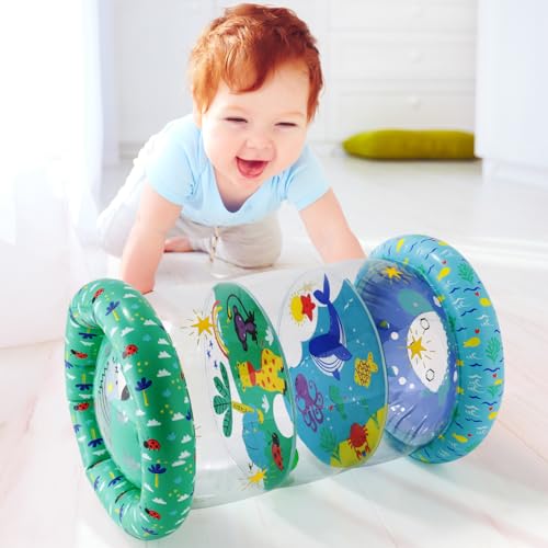 Image of The Peanutshell Inflatable Tummy Time Roller - Crawling Toys for Babies, Soft & Supportive Baby Tummy Time Roller, Water-Friendly Crawling Toys for 6-12 Months - Land and Sea