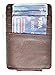 HOPSOOKEN Money Clip RFID Front Pocket Wallet Men Leather Slim Minimalist Wallet (Deep Brown)