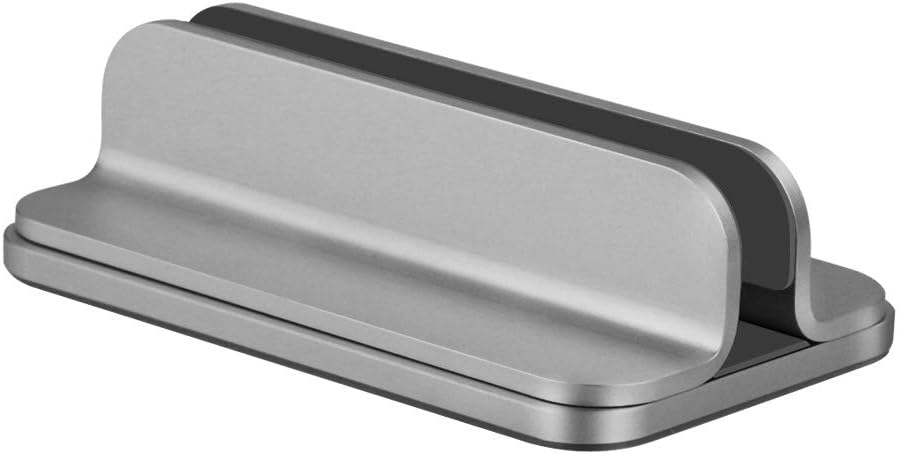 DrewChan Aluminum Vertical Stand with Adjustable Width Base, Fits All MacBook, Surface, Chromebook and Gaming Laptops (up to 17.3")