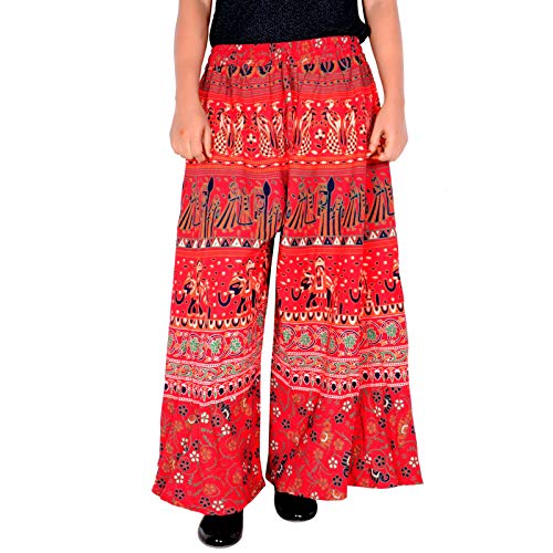 Image of Rajvila Women's Cotton Regular Fit Printed Palazzo for Women (P38NT 0007)