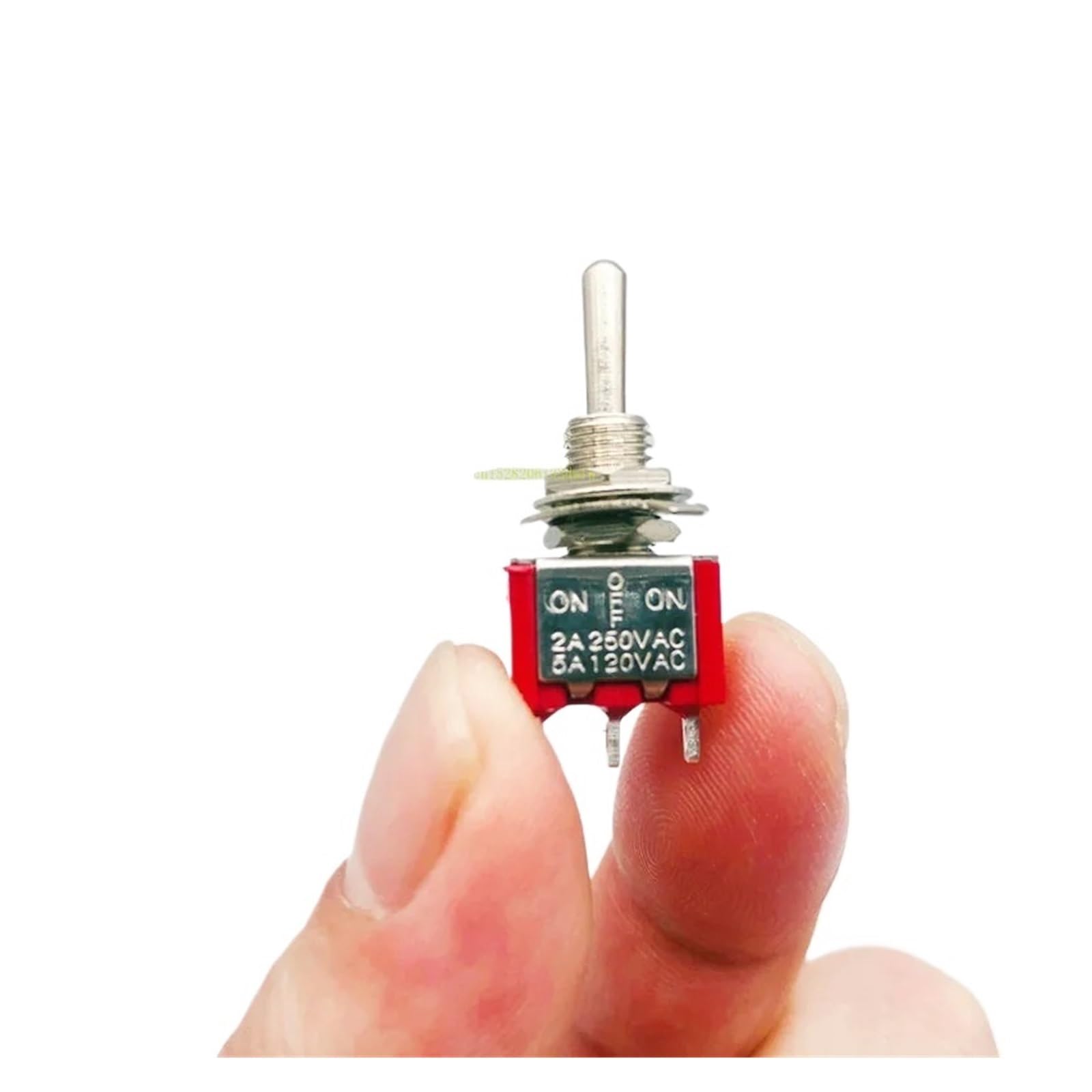 OSHZIKJII 5pcs 3pin 6mm 2/3 Position Self-resetting Toggle Switches 6A/125V 3A/250V AC MTS-112(MTS-112 ON-(ON),5pcs)