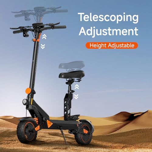 Image of ECOROAD Electric Scooter,25MPH-32MPH, 18-50 Miles Range, 330LBS Load, Off-Road Tires, RGB Lights & APP Control