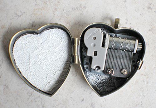 Blue Crystal Heart Music Box Locket #TOP4