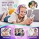 JYPS Bluetooth Kopfhörer Kinder, Kabellose Kopfhörer Bluetooth Kinder Over Ear, Kinderkopfhörer ab 3-7, Metallic Pink & Lila, Over Ear