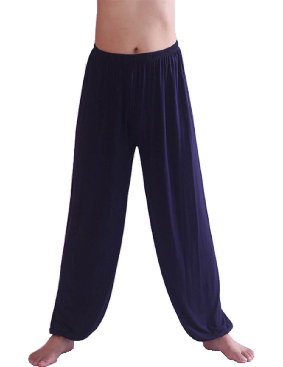 Hoerev Super Soft Modal Spandex Harem Yoga Pilates Trousers, XL, Navyblue