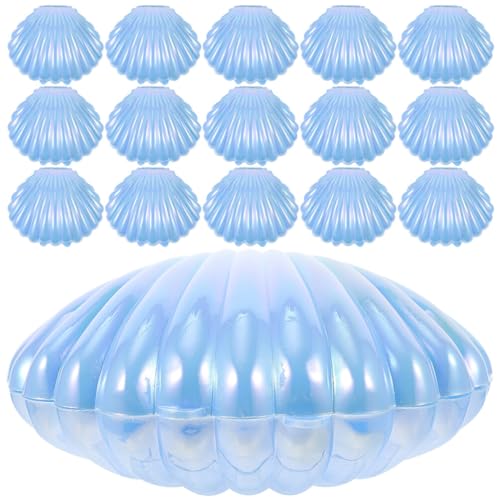 Healifty 20pcs Seashell Candy Boxes Mini Sea Shells Candy Boxes Seashell Party Favor Containers Clam Treat Holders for Wedding Accessories Decorations Candy Supplies Blue