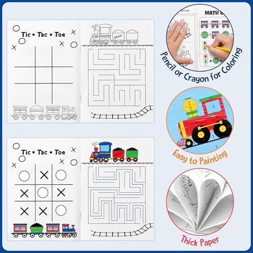 Japbor CA-JA-COLORING BOOK-TRAIN ACT 24P Train Activity Coloring Books thumb #3