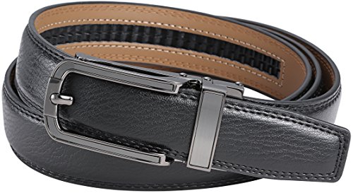 Marino Mens Genuine Leather Ratchet Dress Belt with Open Linxx Buckle2