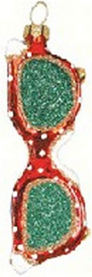 Cobane Studio LLCCOBANEB316 Red Sunglasses with White Polka Dot Ornament