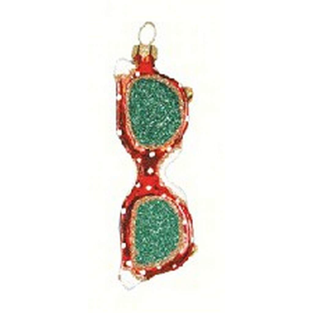 Cobane Studio LLCCOBANEB316 Red Sunglasses with White Polka Dot Ornament