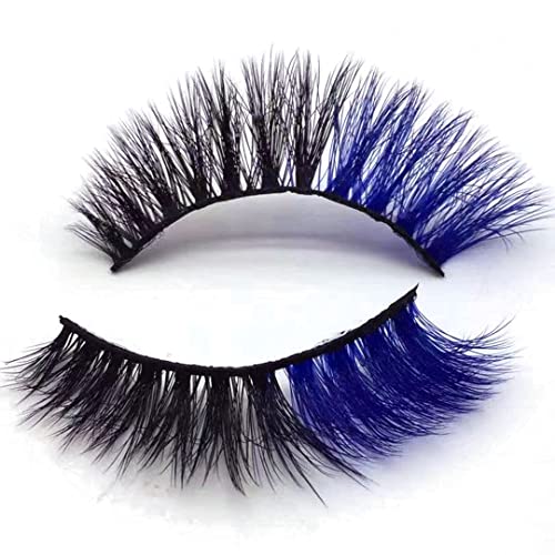 KFZR False Eyelashes Fake Eye Lashes Halloween Makeup Cosplay Colored Eyelashes 1 Pair (XJN17C)