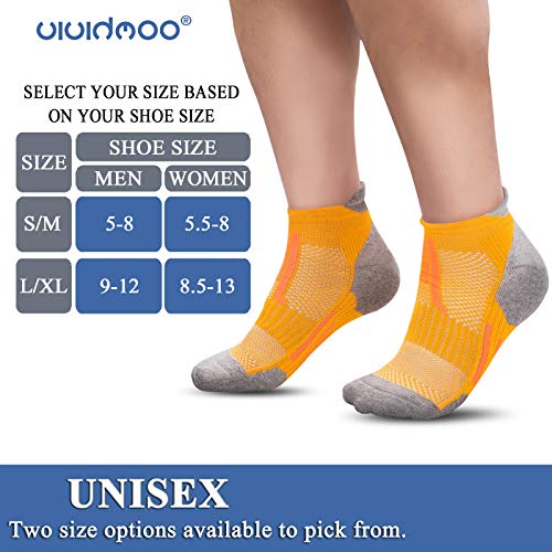 Image of Vividmoo Cycling Socks Running Performance Low Cut Athletic Sock for Women /Men, 5 Pairs No Show Socks