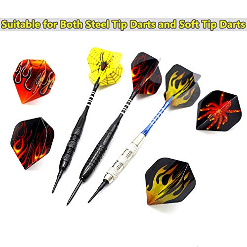 Roobeeo Dart Flights 30 Sets 90 Pcs Pet Laser Standard Dart Flights Durable Dart Flights For Soft Tip Darts And Steel Tip Darts Perfect Replacement Accessories For Dart Games #TOP3